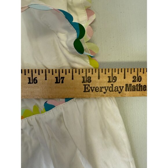 Crosby by Mollie Burch Nadine White Blouse Colorful Trim Size Small Cotton Blend - Picture 6 of 11